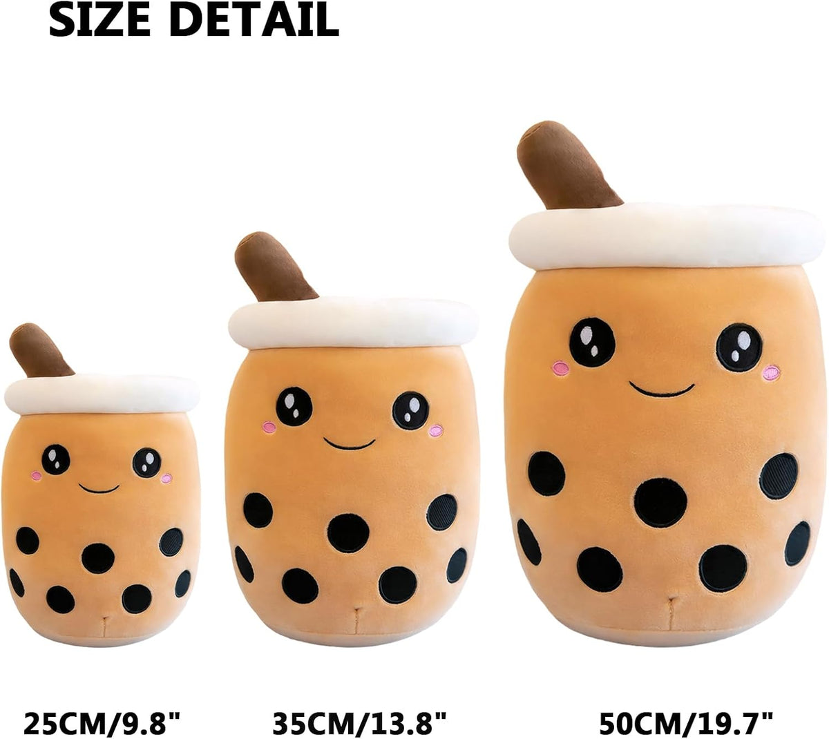 VSFNDB Boba de peluche de peluche con burbujas de té de peluche, ju...