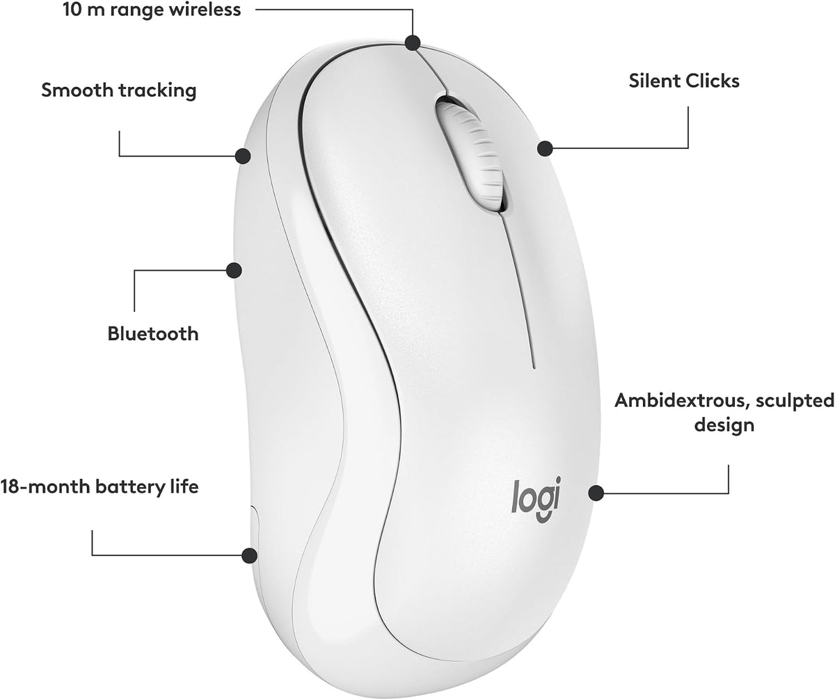 Logitech Ratón Bluetooth silencioso M240, inalámbrico, compacto, po...