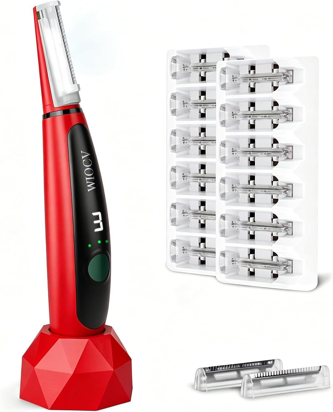 Wiocv Sonic Dermaplane Razor para las mujeres cara facial eléctrico...