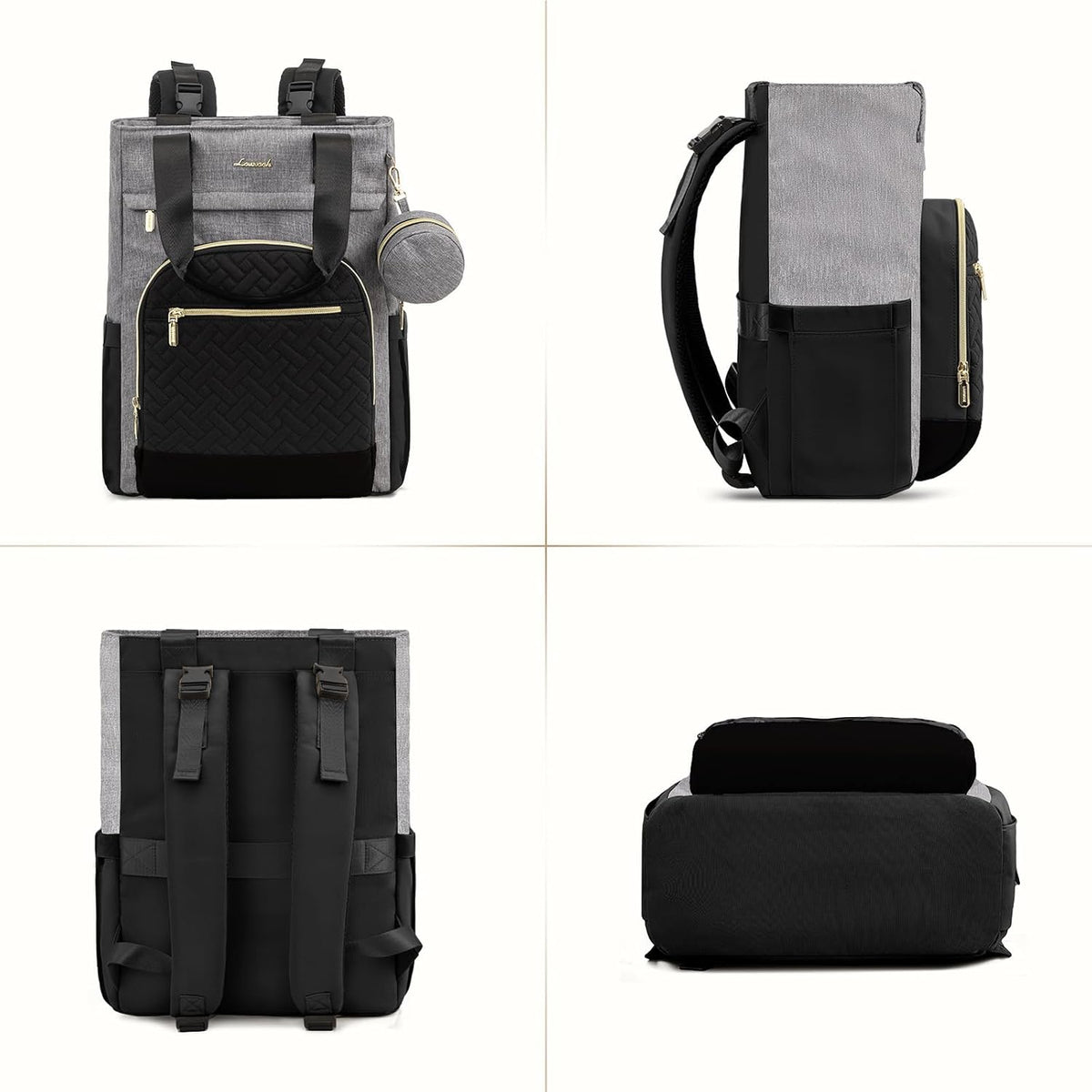 LOVEVOOK Mochila de Pañales, Bolsa de Bebé Portátil de Gran Capacid...