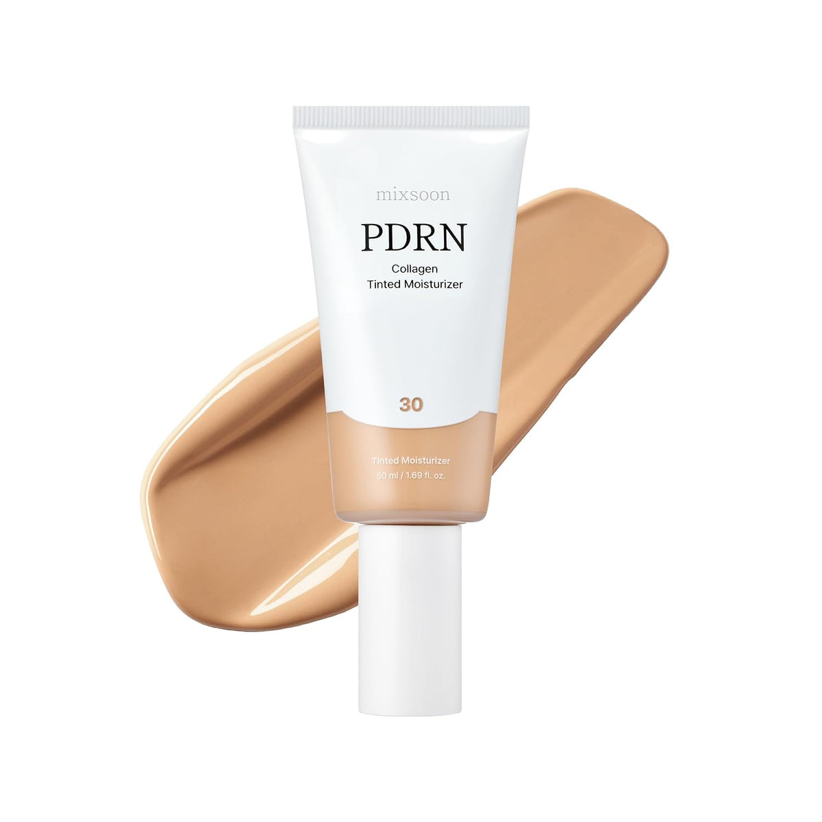 mixsoon PDRN Crema hidratante teñida con colágeno, base infundida p...