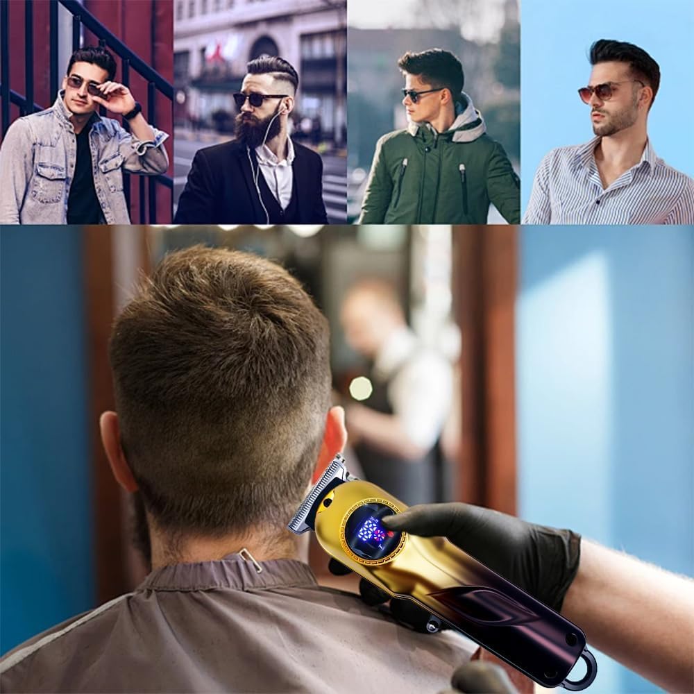 Cortapelos profesionales para hombres, juego de cortapelos inalámbr...