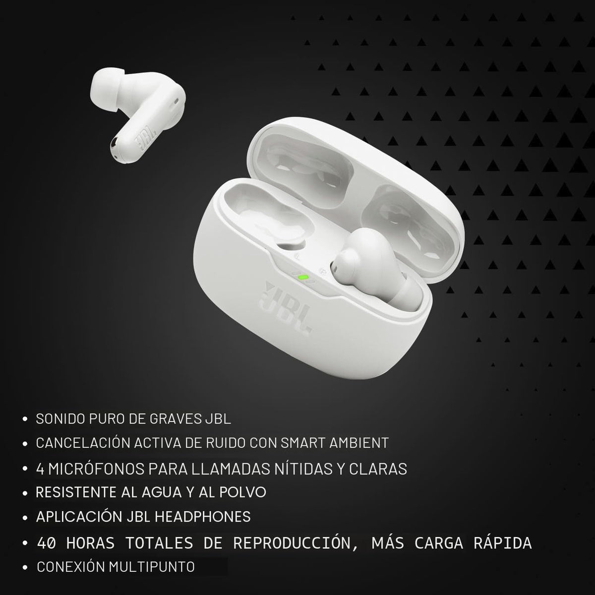 JBL Vibe Beam 2 - Auriculares con cancelación de ruido - Negro | JB...