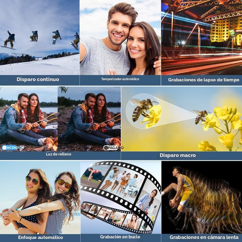 Cámara digital para fotografía, cámara de vlogging 4K para YouTube...