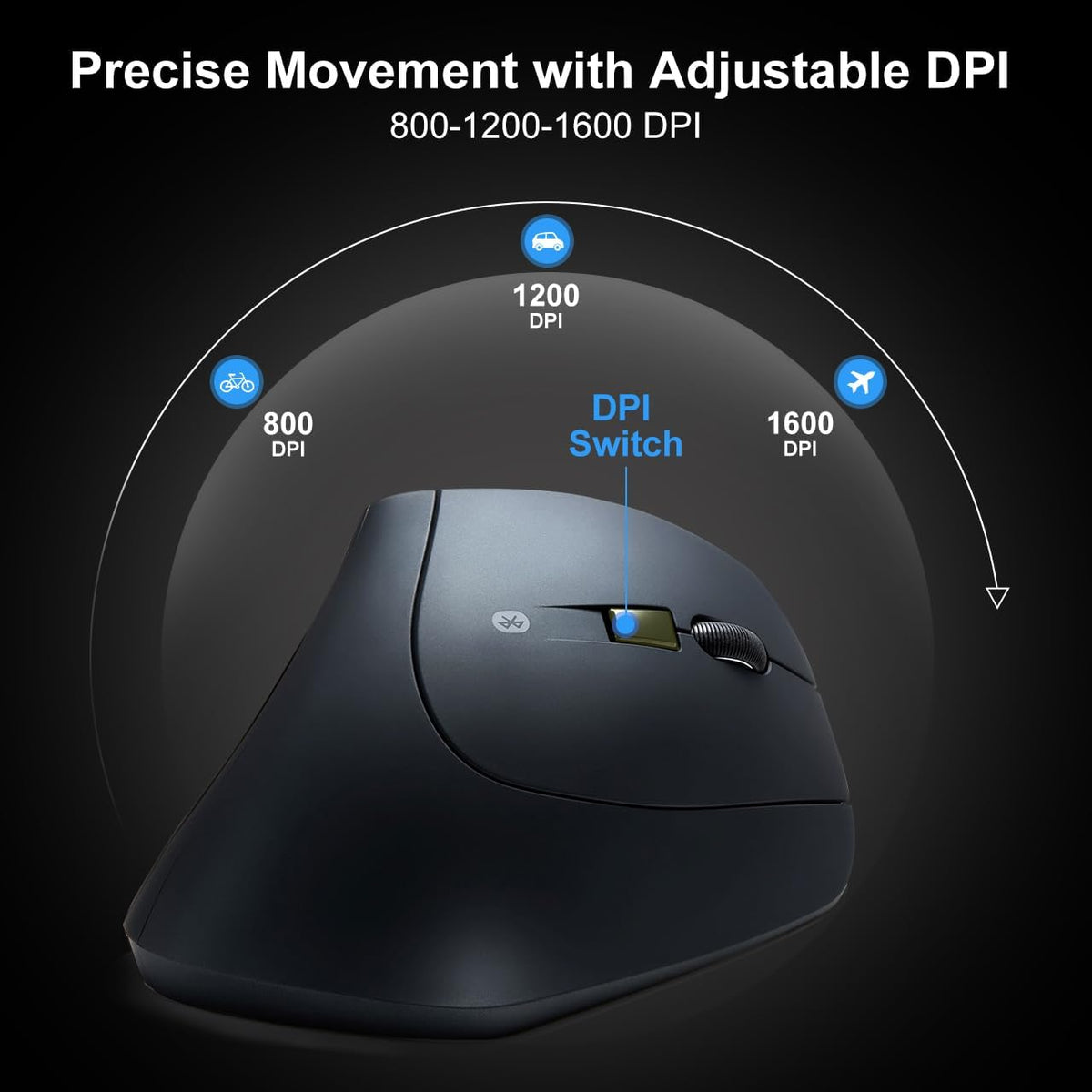 SANWA ERG11N - Ratón Ergo Bluetooth con clic silencioso + juego de...