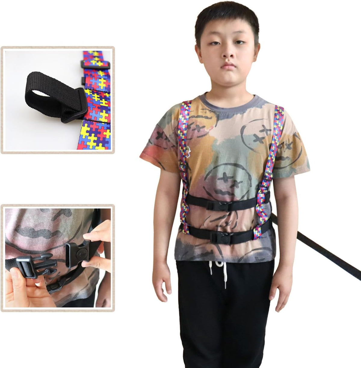 pinklilycare Arnés para caminar para niños mayores con asa de agarr...