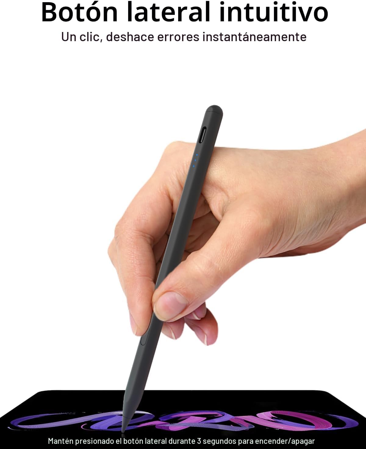 Keepro - Lápiz capacitivo para iPad 2018-2026, deshacer con un solo...