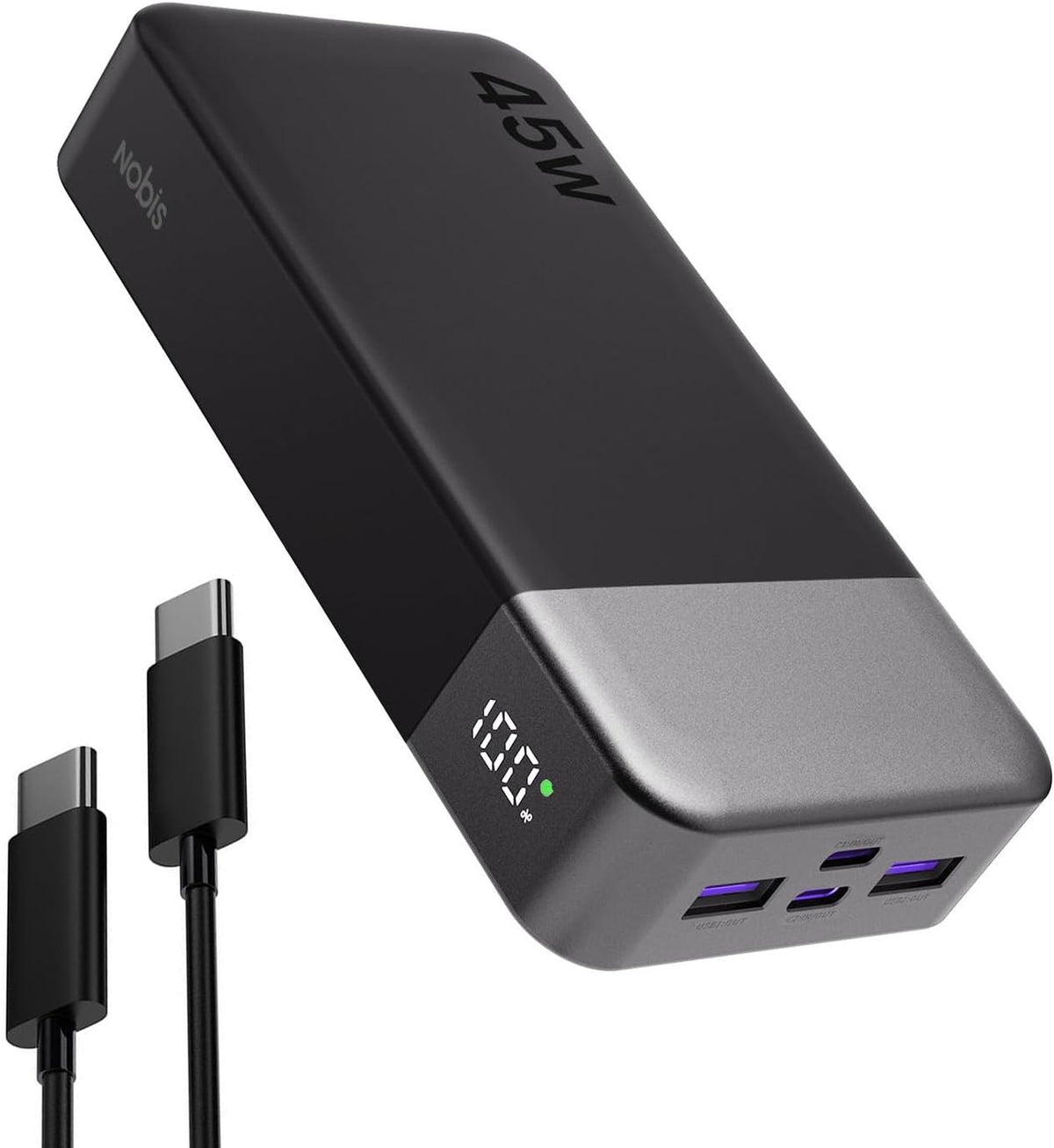 NOBIS Cargador portátil 45W 20000mAh Power Bank Carga rápida | Paqu...