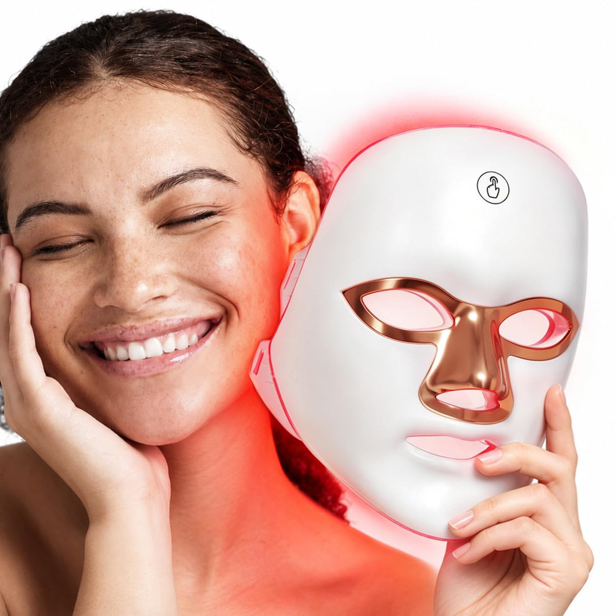 Aesthifae Terapia de luz roja para cara, 850nm NIR y máscara facial...