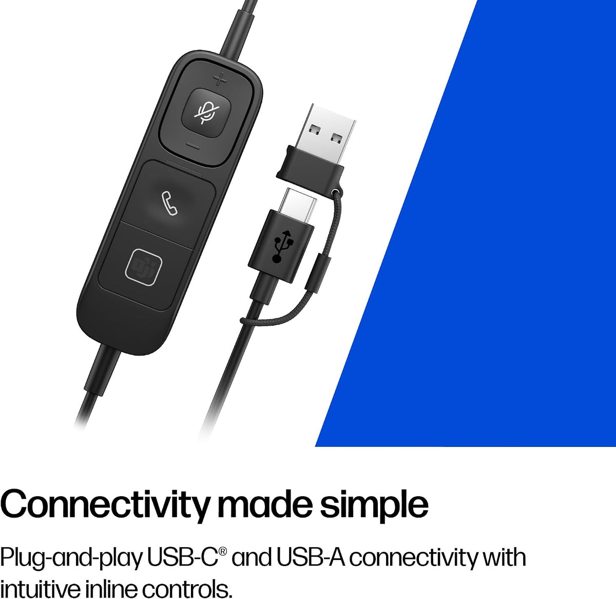 POLY HP Mission 410 Auriculares USB con cable con micrófono para PC...