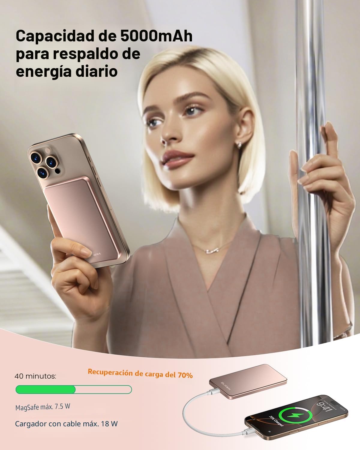 ULiXWH [0.3" Ultra Delgado] [Hecho en Aleación] para Magsafe Ca...