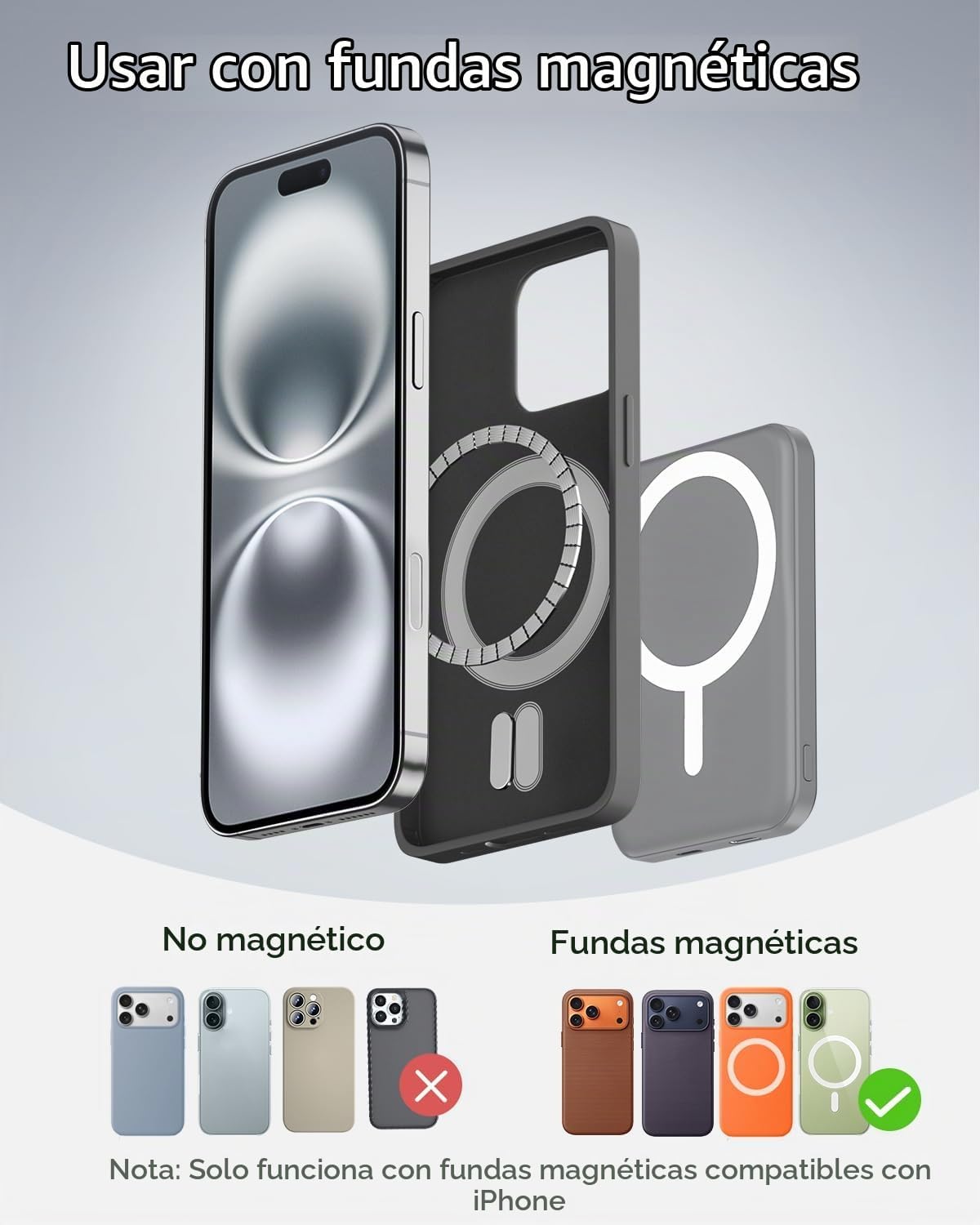 podoru para MagSafe Power Bank 5000mAh, cargador portátil magnético...