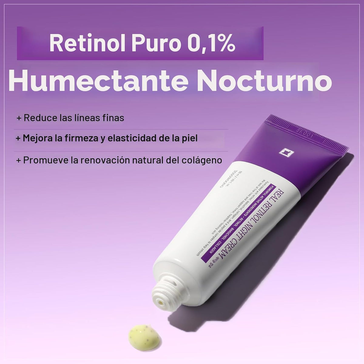 TOSOWOONG Real Retinol 0,1% Crema de noche, antienvejecimiento, lín...
