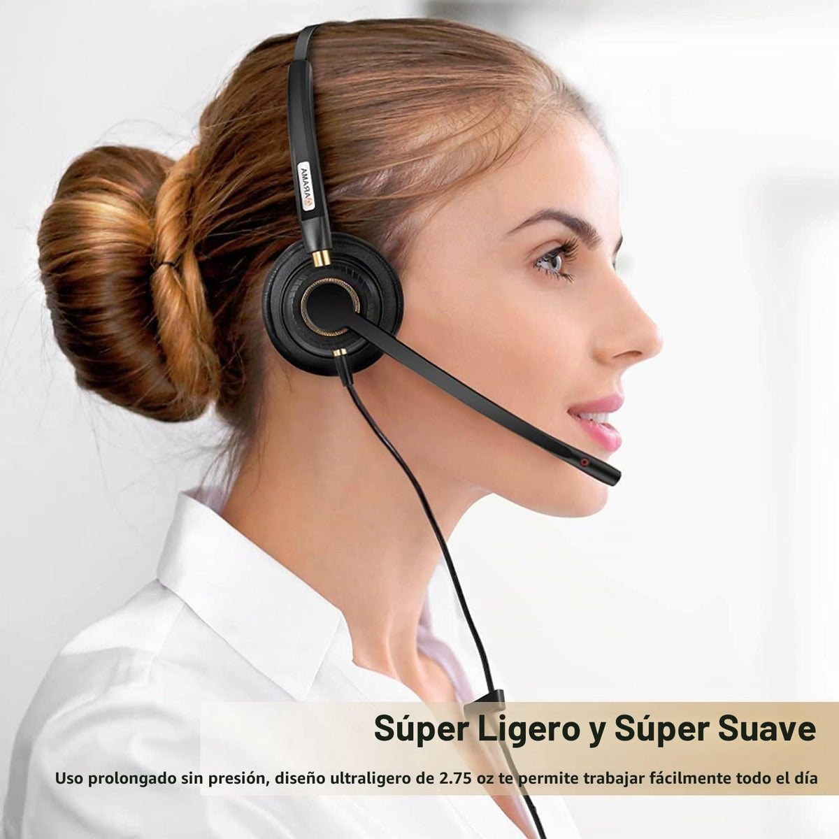 Arama Auriculares USB con micrófono para PC, cancelación de ruido y...
