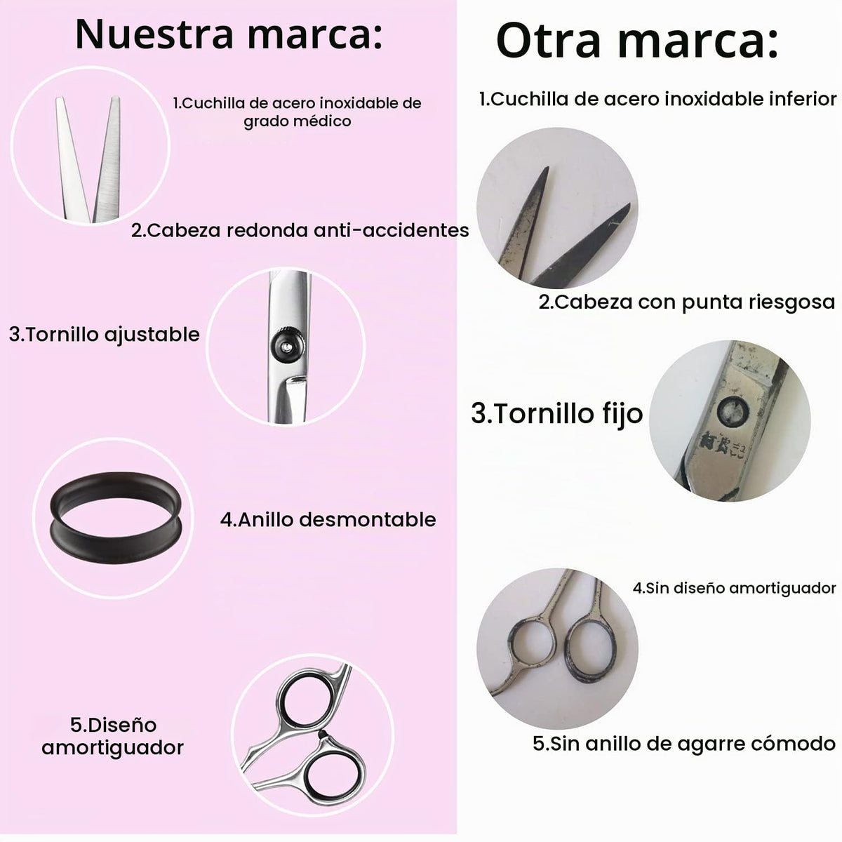 Tijeras Fcysy para cortar cabello, tijeras para degrafilar, tijeras...