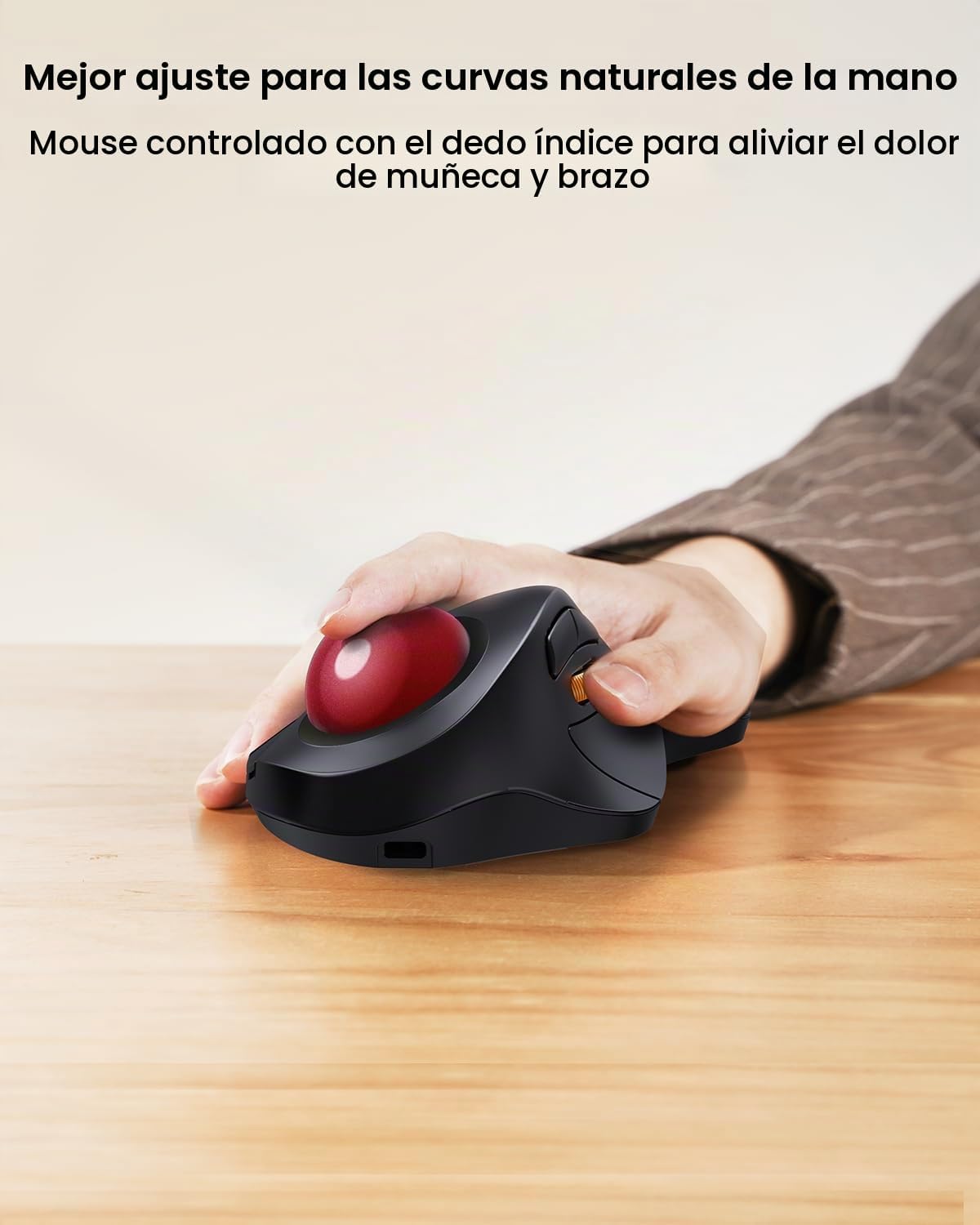 ProtoArc Ratón inalámbrico Bluetooth con trackball, EM03 NL Ratón e...