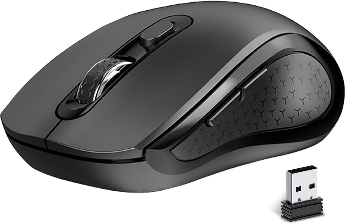 Ratón Inalámbrico Ergonómico, Ratón con Botones Laterales, 2400 DPI...
