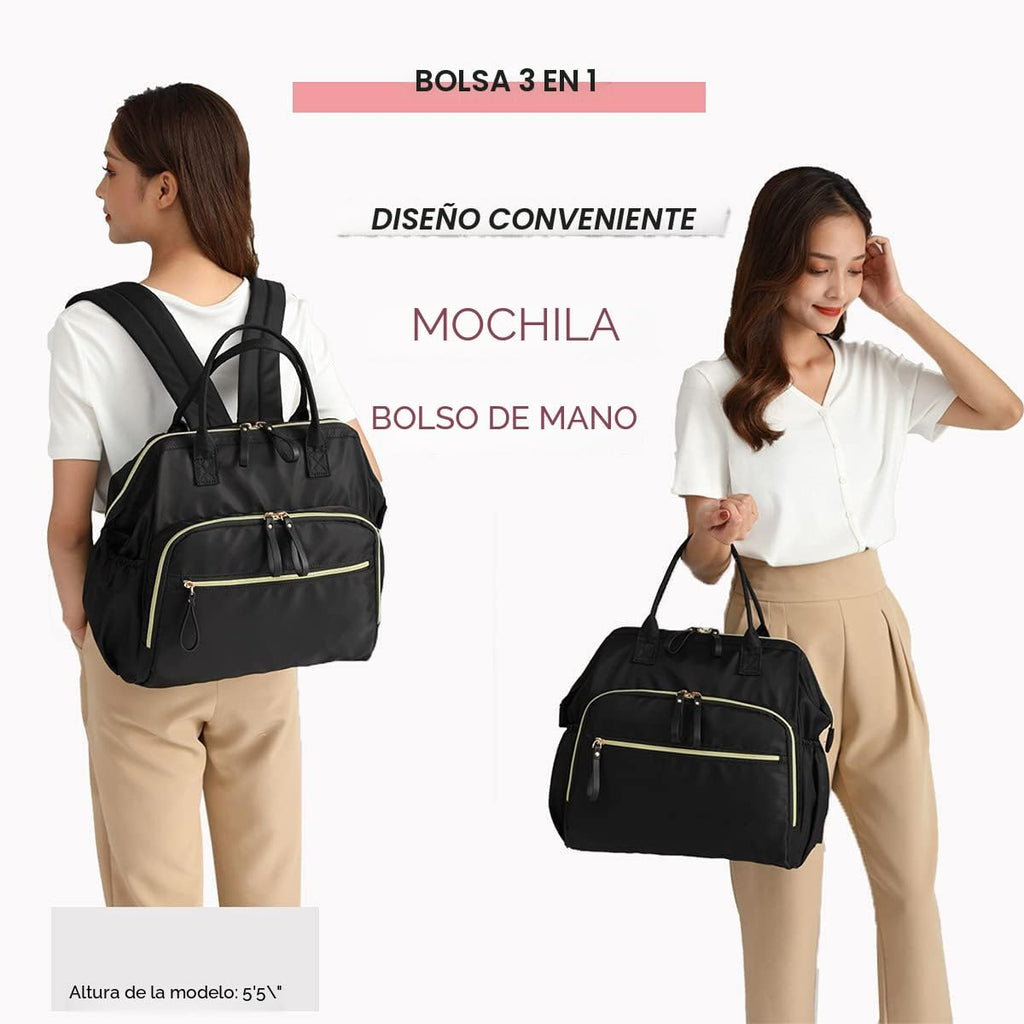 LORADI Bolsa de pañales convertible, parte superior abierta de 14 b...
