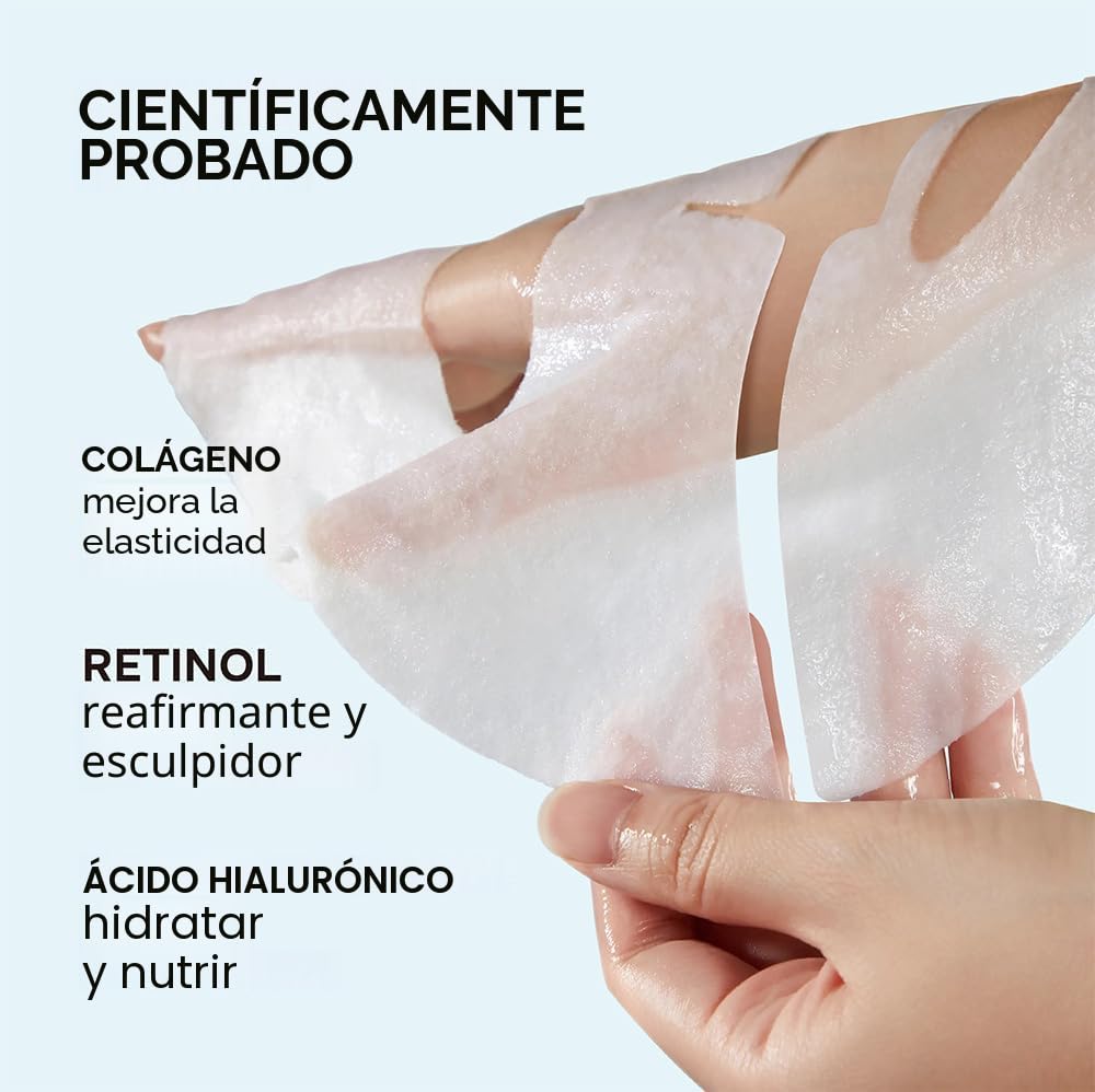 Máscara facial de colágeno - Retinol ácido hialurónico máscara hidr...