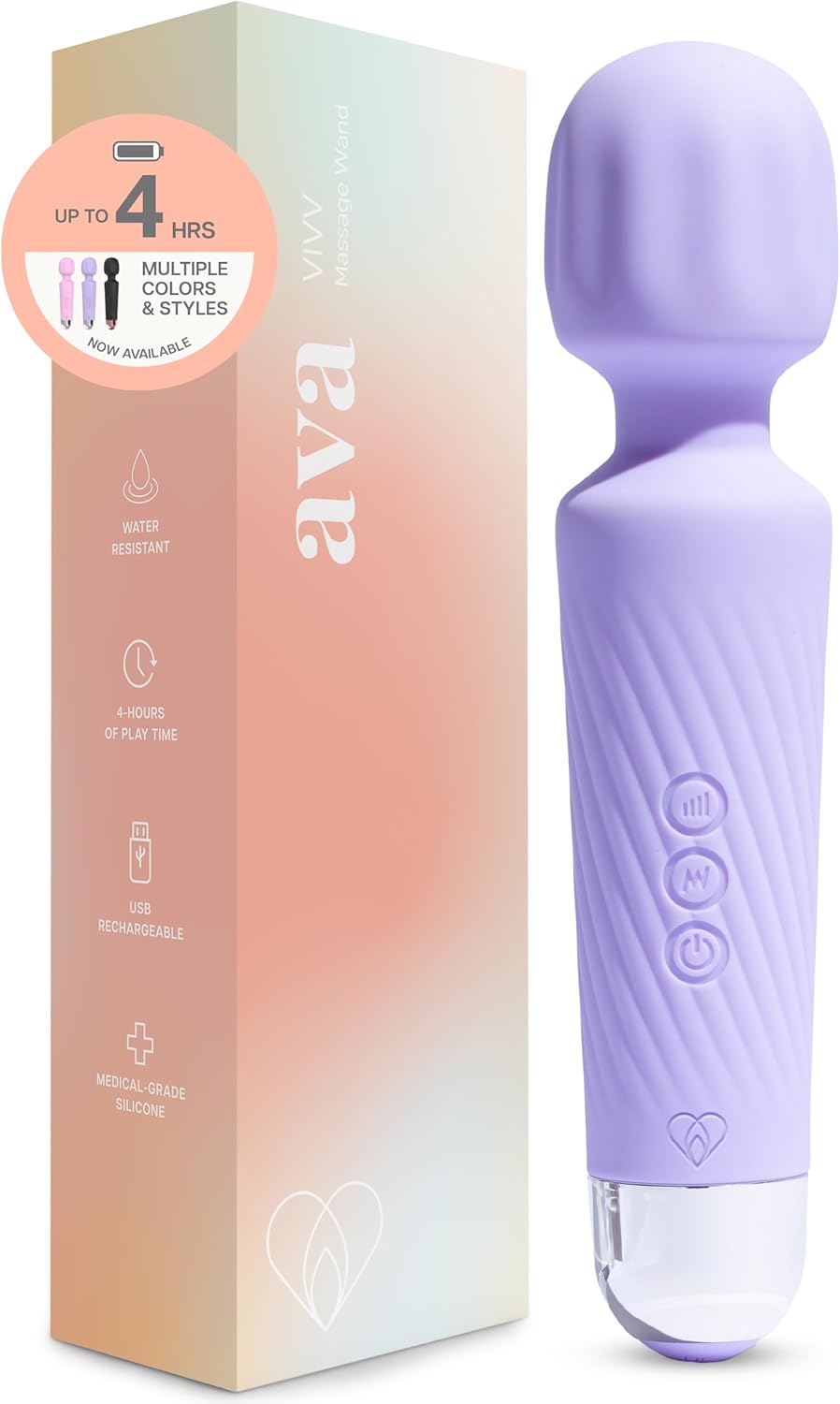 Vibrador Ava para mujeres \u2013 Vida útil de la batería de 4 horas...