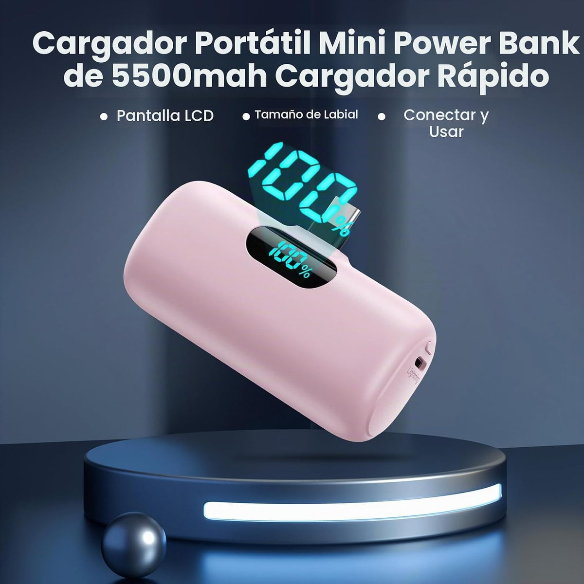 HETP Mini cargador portátil USB C, batería de carga rápida PD de 55...