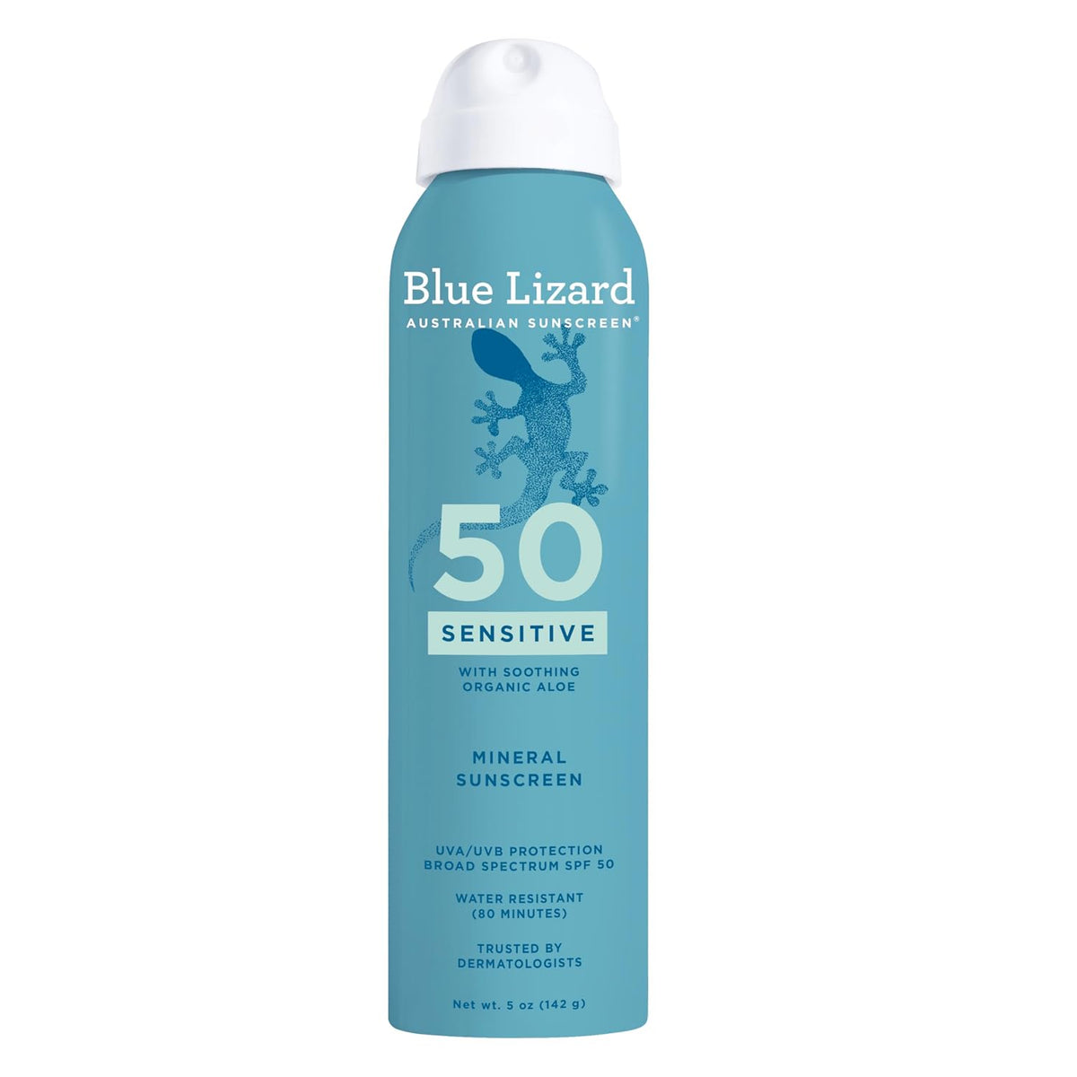Spray protector solar Blue Lizard, spray mineral sensible SPF 50, 5...