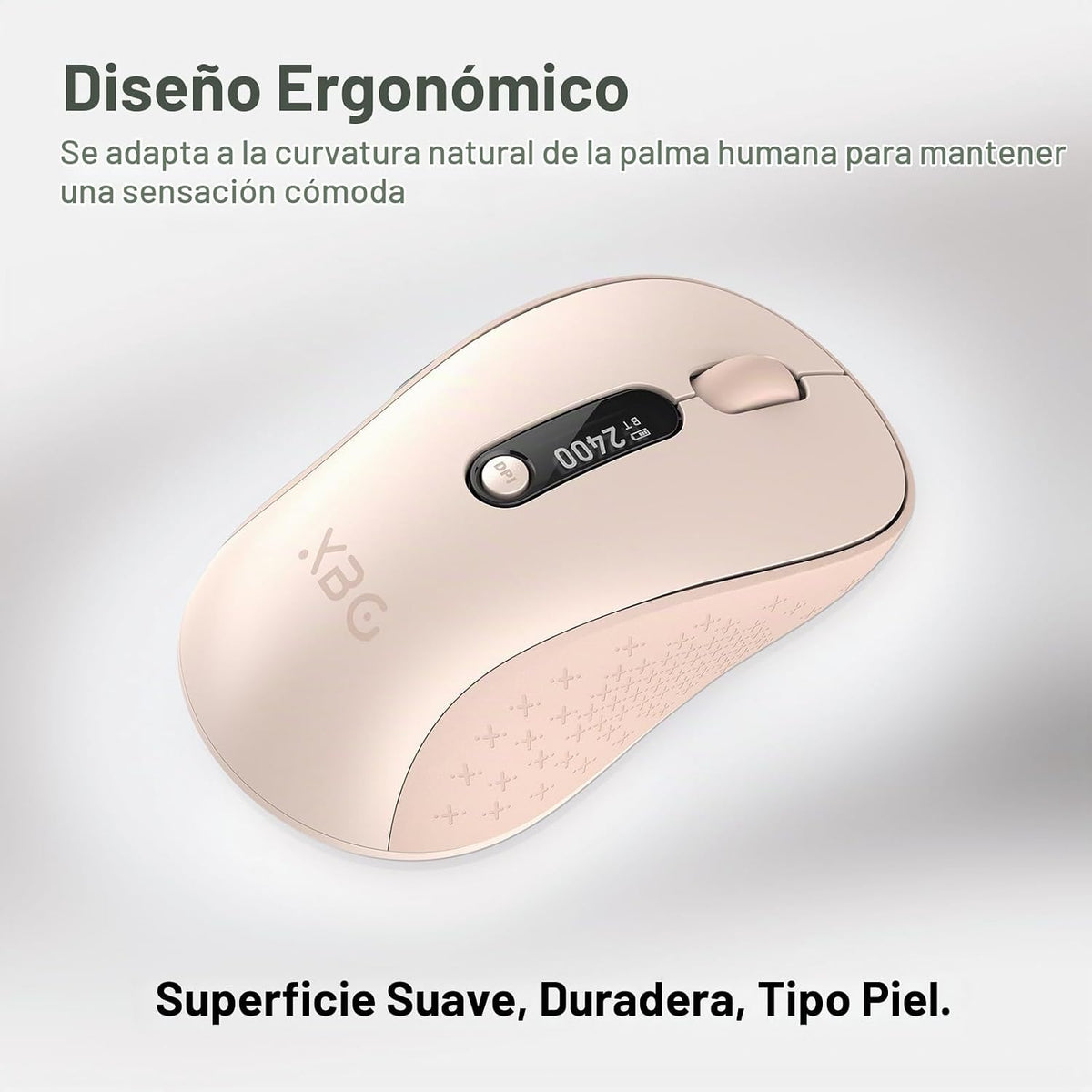XBG B15Pro Ratón Bluetooth inalámbrico trimodo con pantalla LED par...