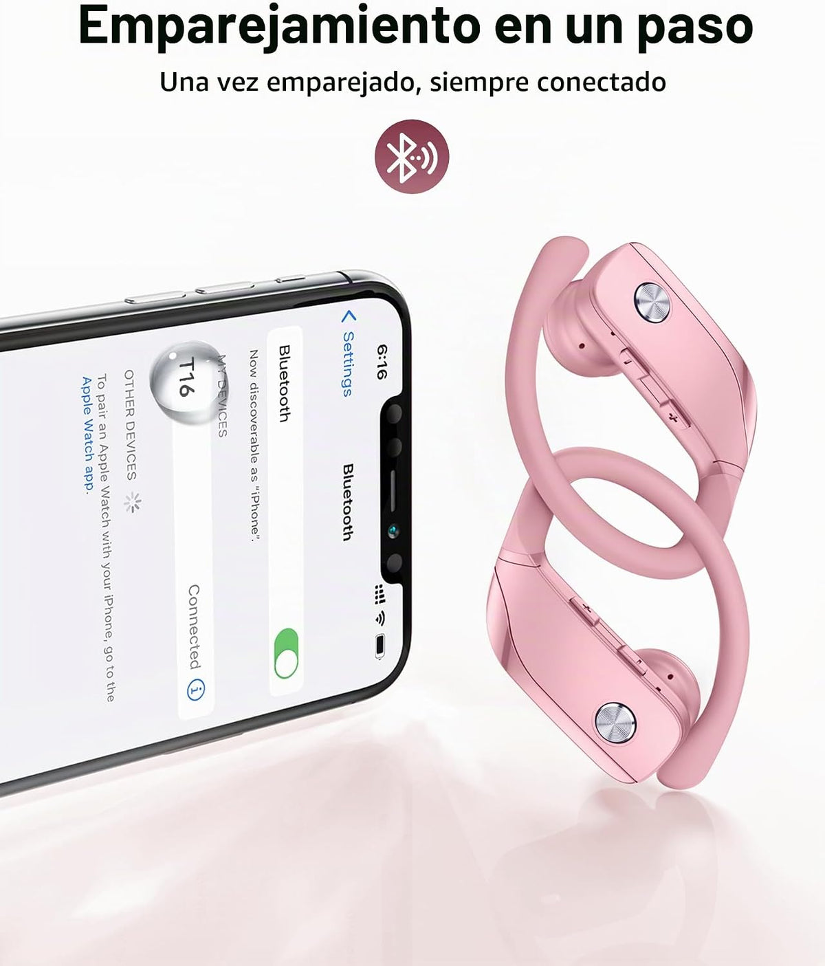 Auriculares inalámbricos Bluetooth con ganchos para las orejas con...
