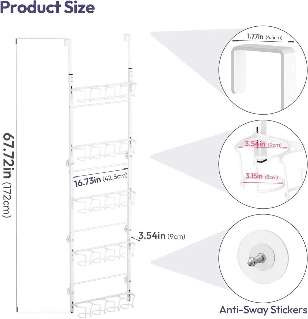 SWTYMIKI Organizador de botellas de agua de 5 niveles, soporte para...