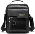 Bolsa de mensajero para hombres, bolso cruzado de hombro, cartera pequeña vintage de cuero PU, cartera maletín, bolsa lateral, bolso de mano cruzado