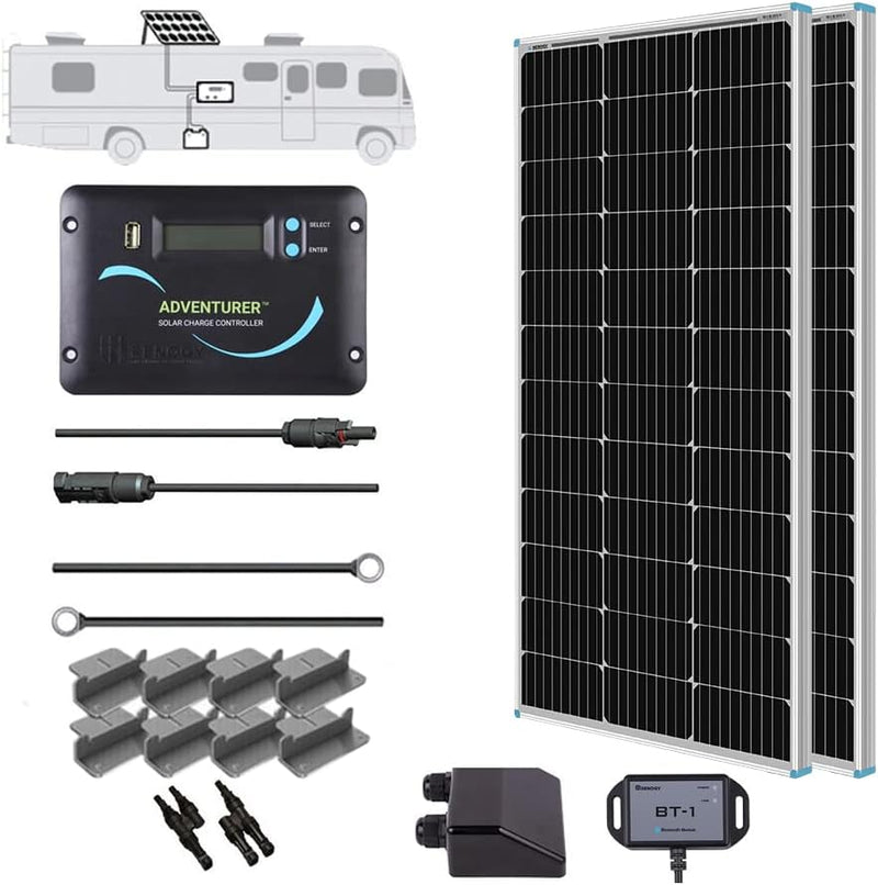 Renogy - Kit de panel solar monocristalino para caravana de 200 vat...