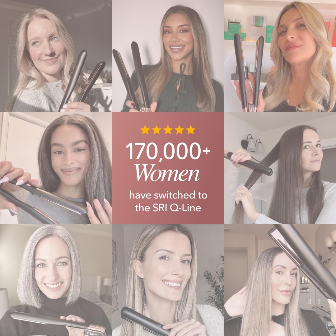 Plancha de pelo con plancha plana SRILabs StyleQ y terapia de luz r...