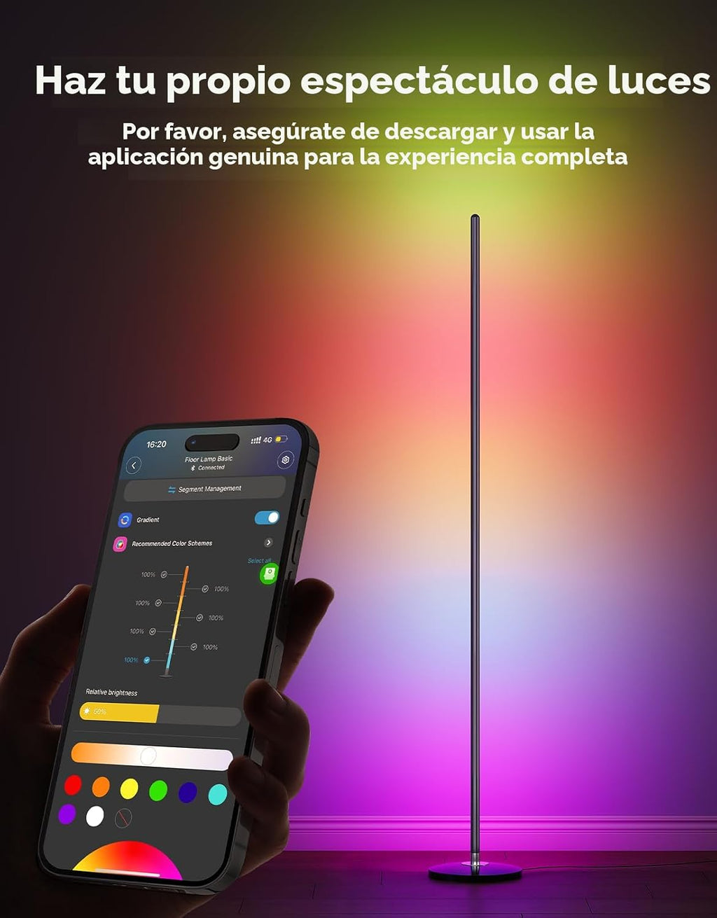 Govee RGBIC Lámpara de Pie Básica, Lámpara de Esquina LED Funciona...