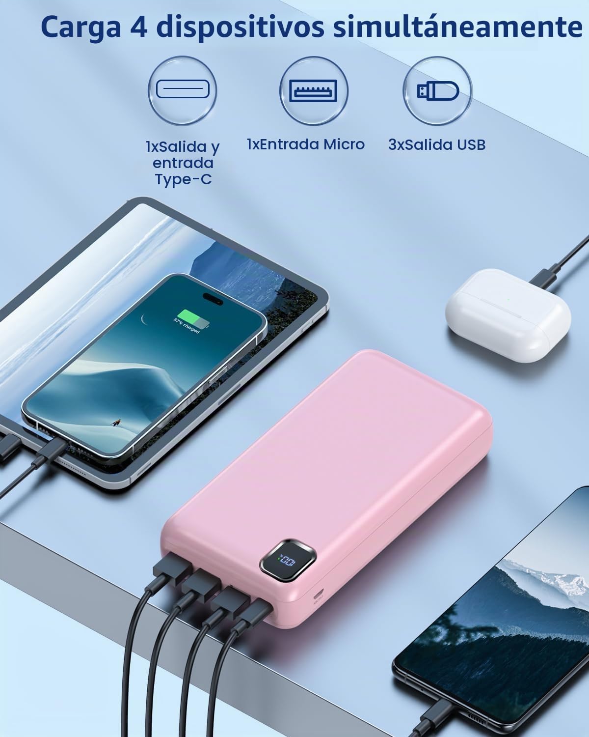 Eliegntist banco portátil del poder del cargador 50000mAh, carga rá...