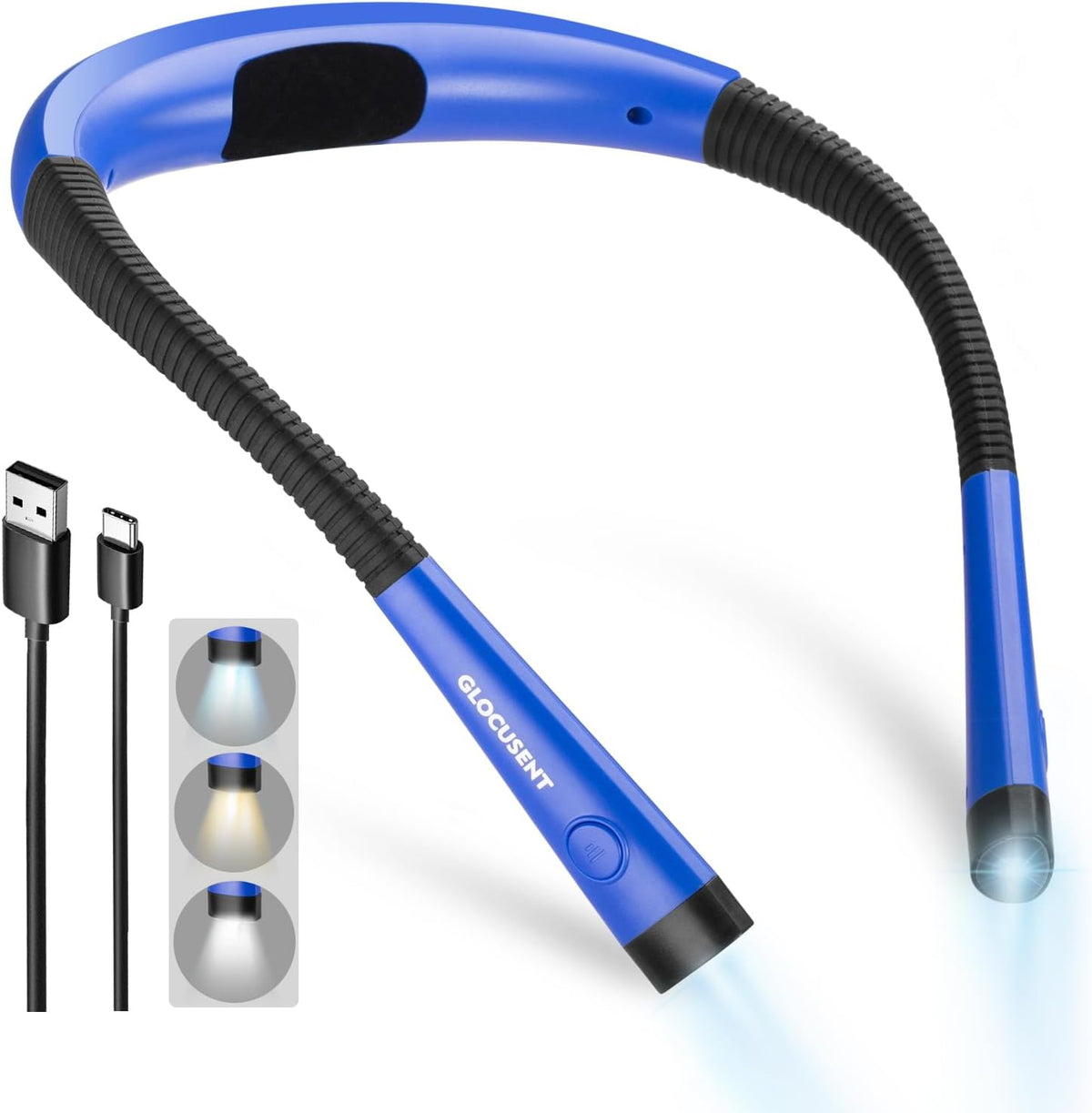 Glocusent Linterna LED ultra brillante para acampar, luz de lectura...