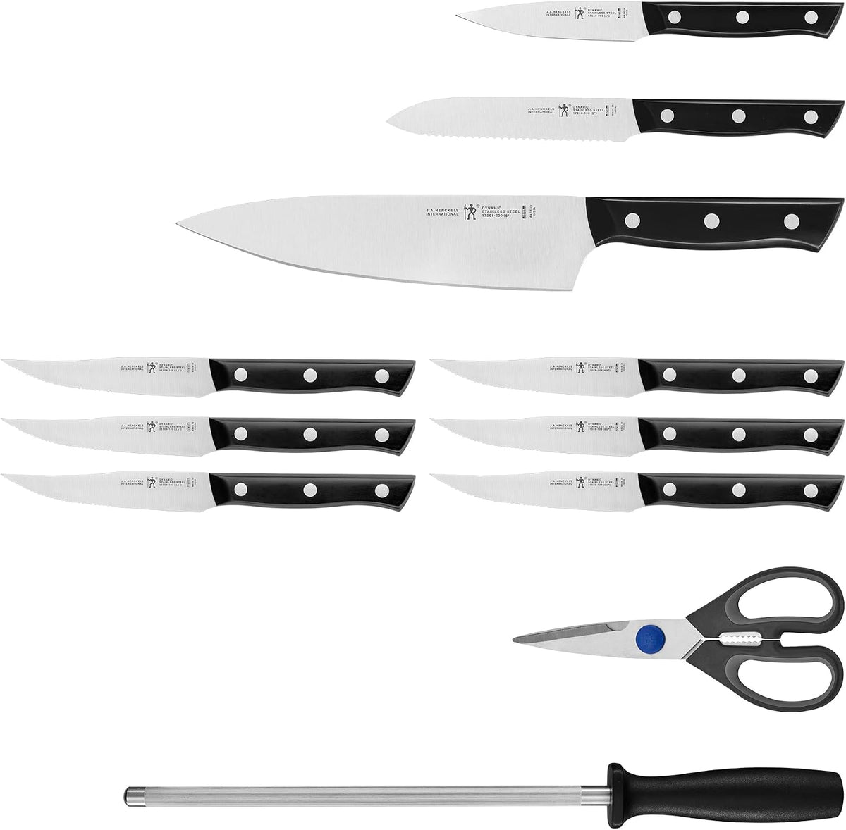 HENCKELS Dynamic Razor-Sharp - Juego de bloques de cuchillos de 12...