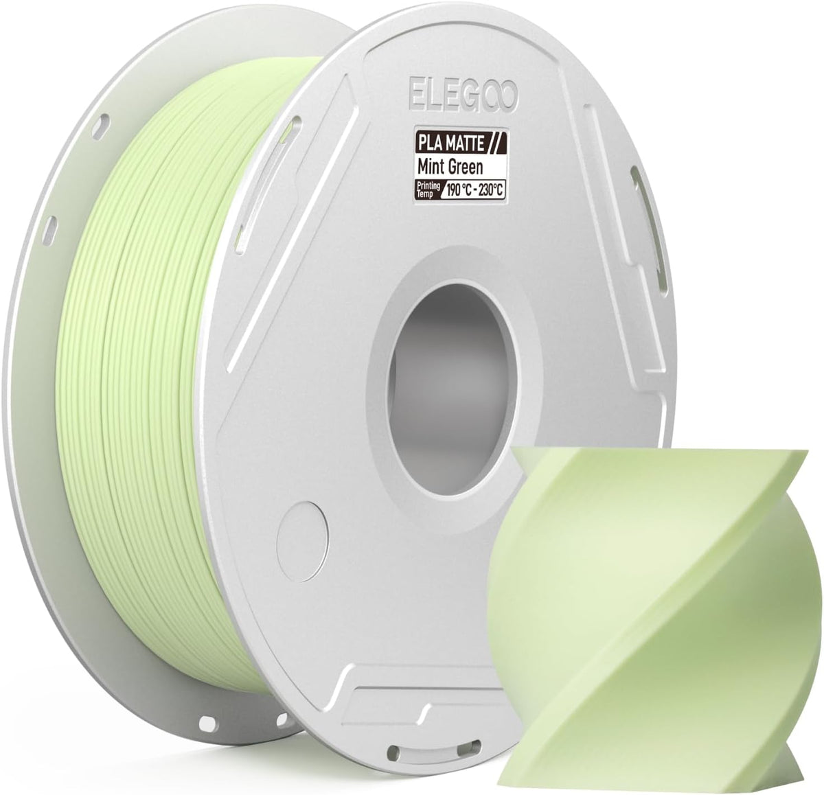 ELEGOO Filamento de impresora 3D PLA mate de 0.07 in, verde menta,...