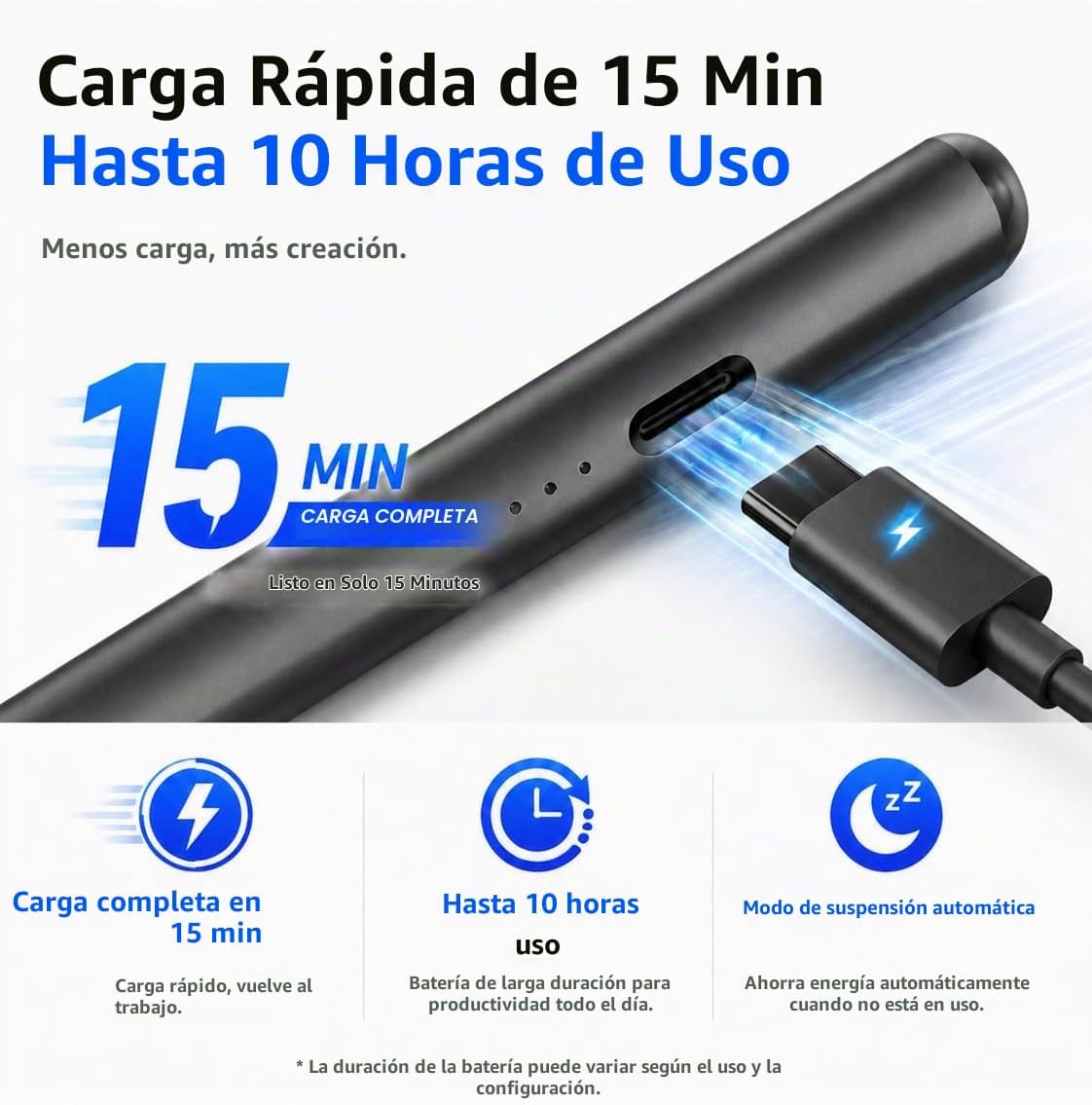 Lápiz óptico para iPad 2018-2016 con estuche para lápices, carga rá...