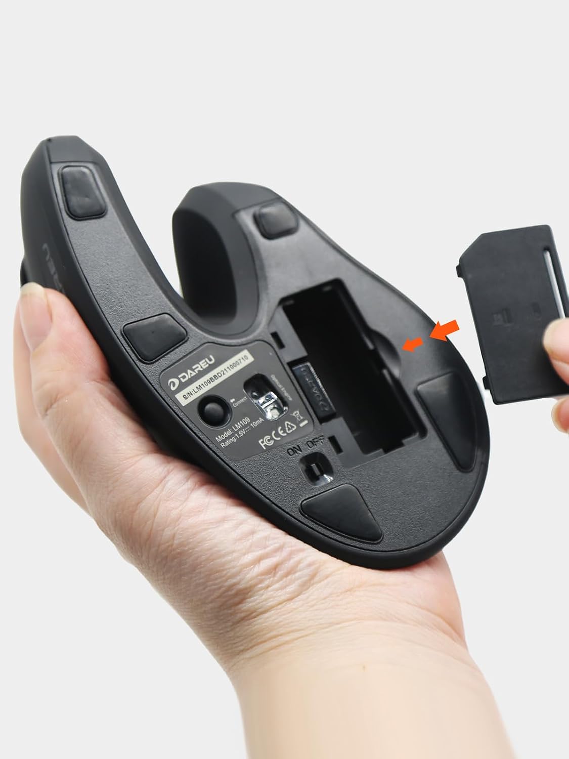 DAREU Ratón inalámbrico vertical ergonómico, mouse vertical óptico...