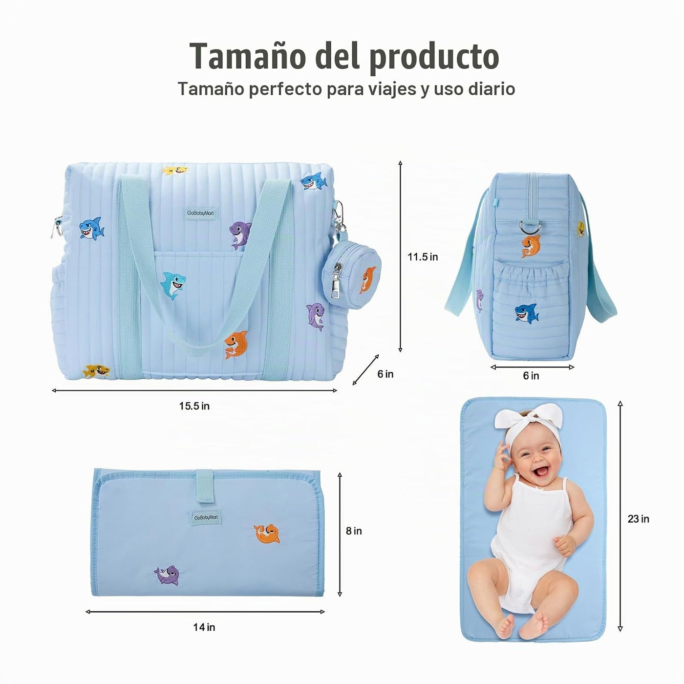 GOBABYMART Set de 3 Bolsos de Pañales, Bolsa Hospitalaria para Part...