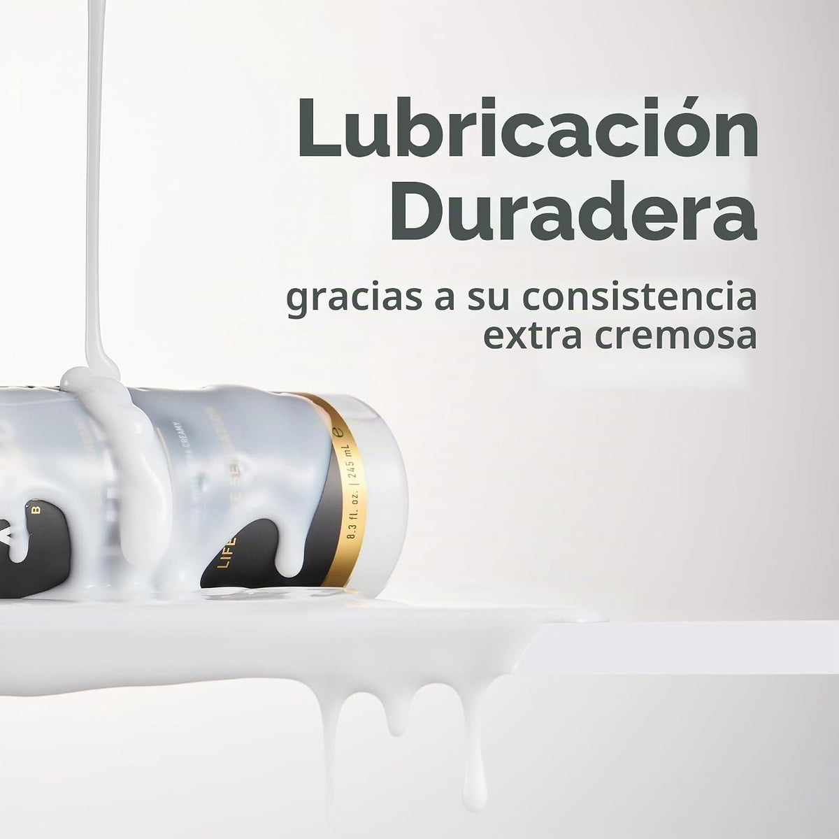XESSO Lubricante cremoso a base de agua, sabor a fresa picante, 8.3...
