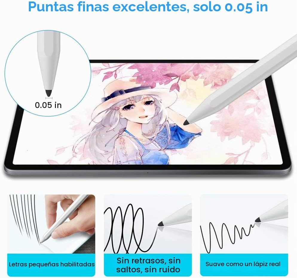 Lápiz óptico para iPad (2026-2018) con rechazo de palma de carga rá...