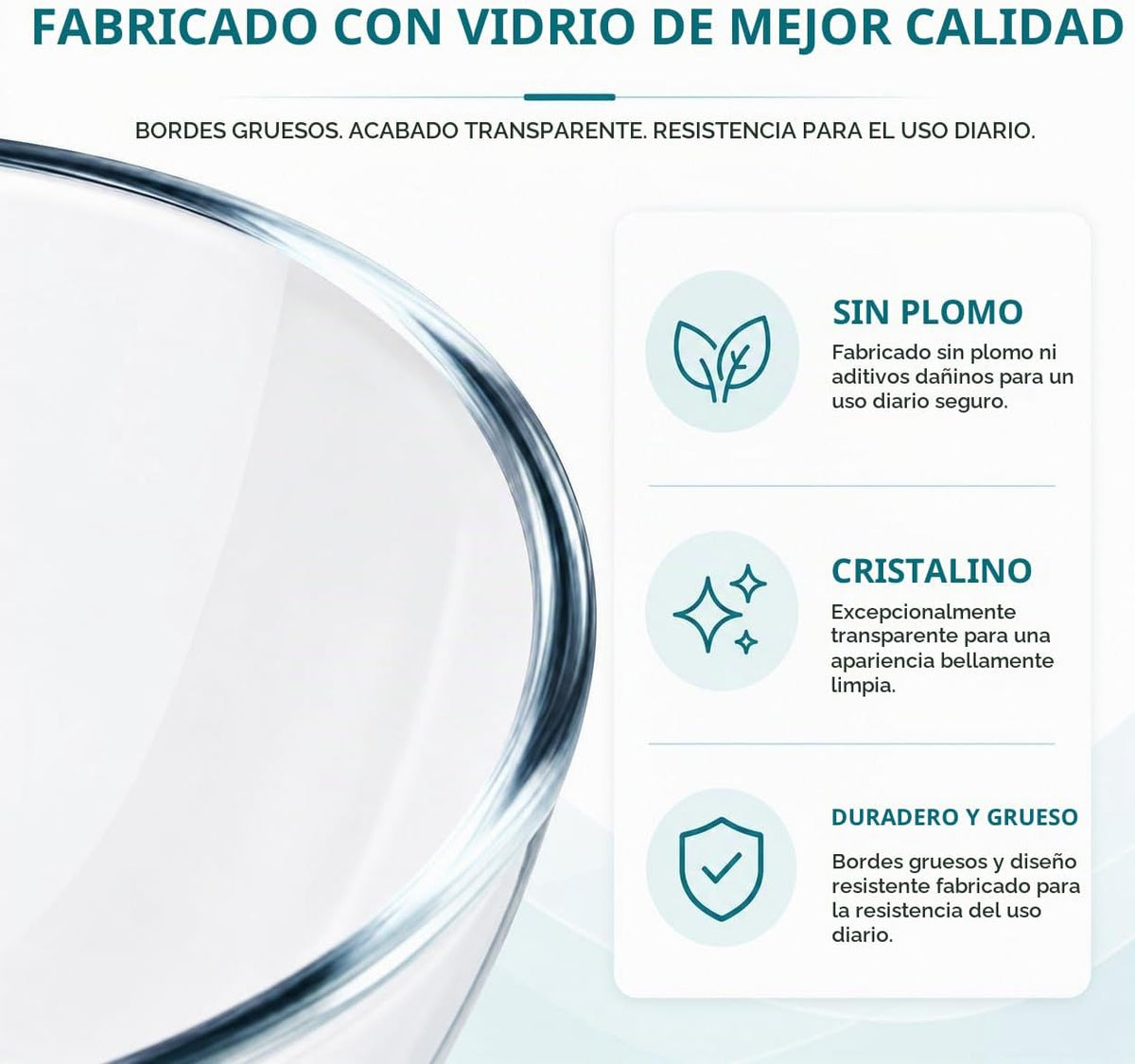 Luvan Juego de cuencos de vidrio para mezclar con tapas (4.5 cuarto...