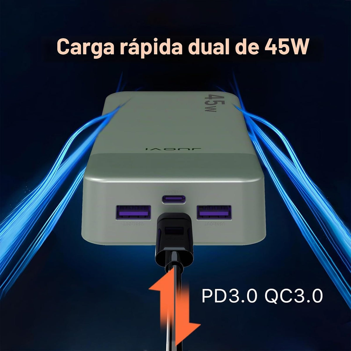 Cargador portátil JUOVI 45W 20000mAh banco de energía de carga en a...