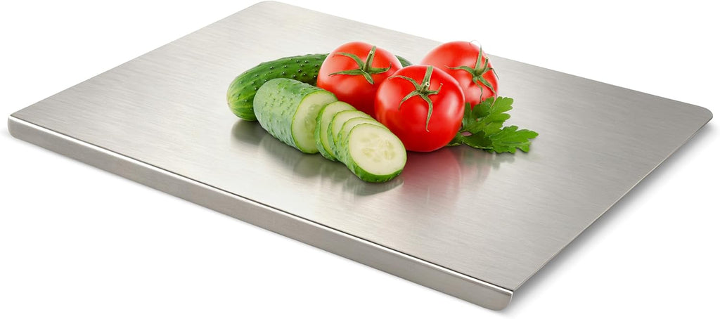 Tabla de cortar de acero inoxidable para cocina de 23.6 x 15.7 pulg...