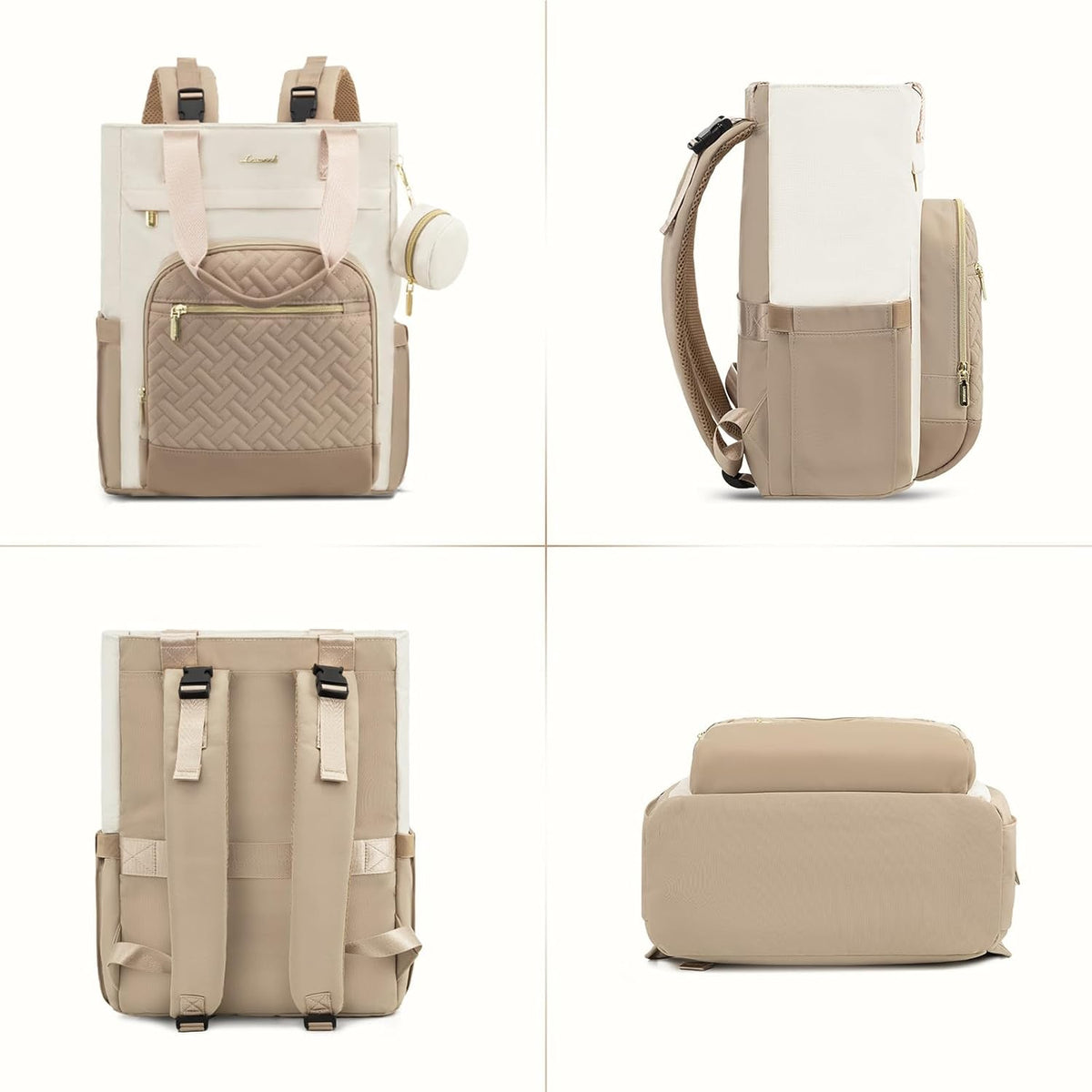 LOVEVOOK Mochila para Pañales, Bolsa de Bebé Portátil de Gran Capac...