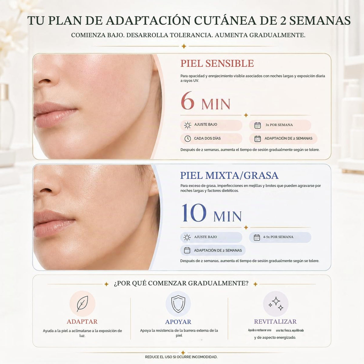 MICEYLIVE Terapia de luz roja para máscara facial, terapia de luz a...