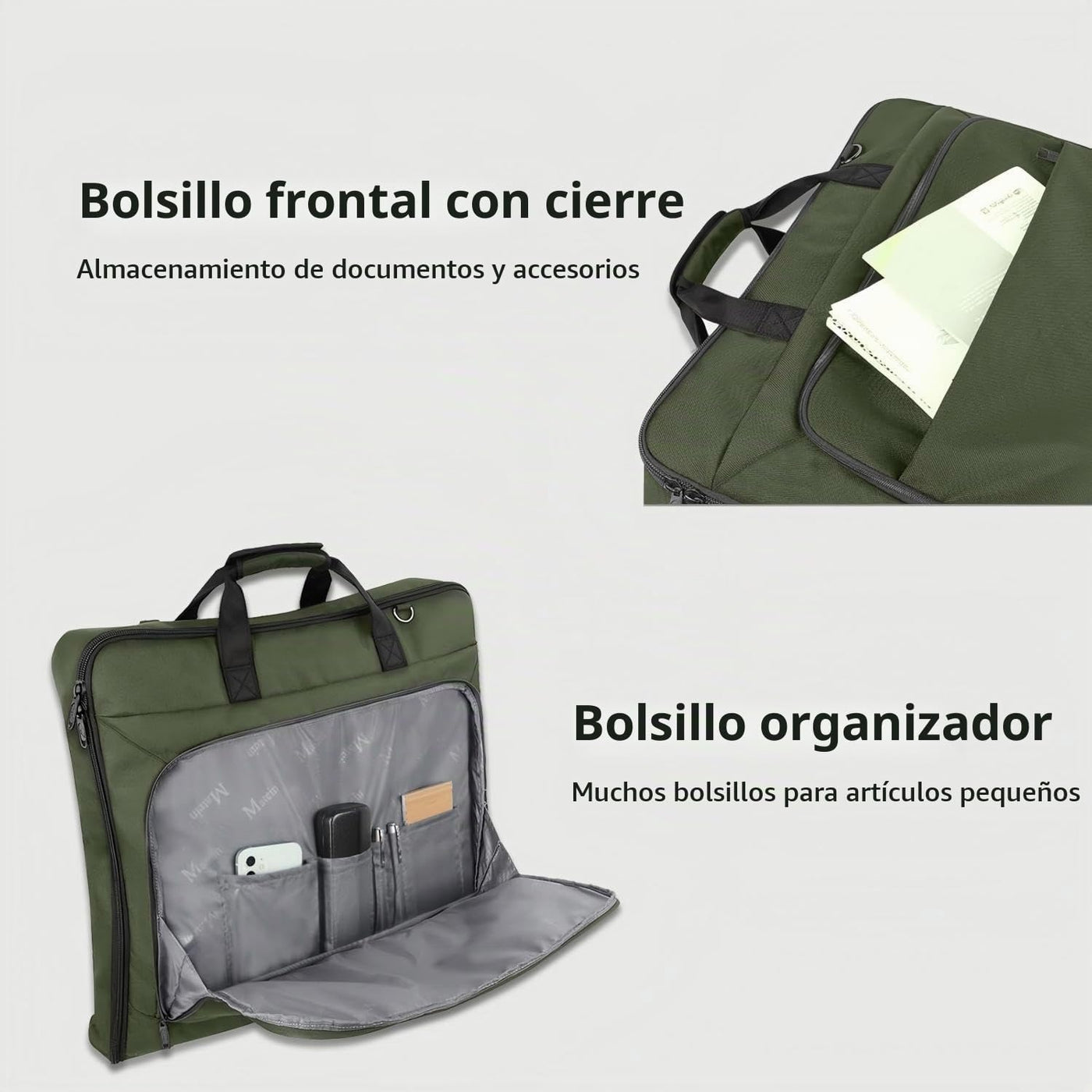 MATEIN Bolsa de Ropa para Viaje, Bolsa Grande Convertible de Equipa...