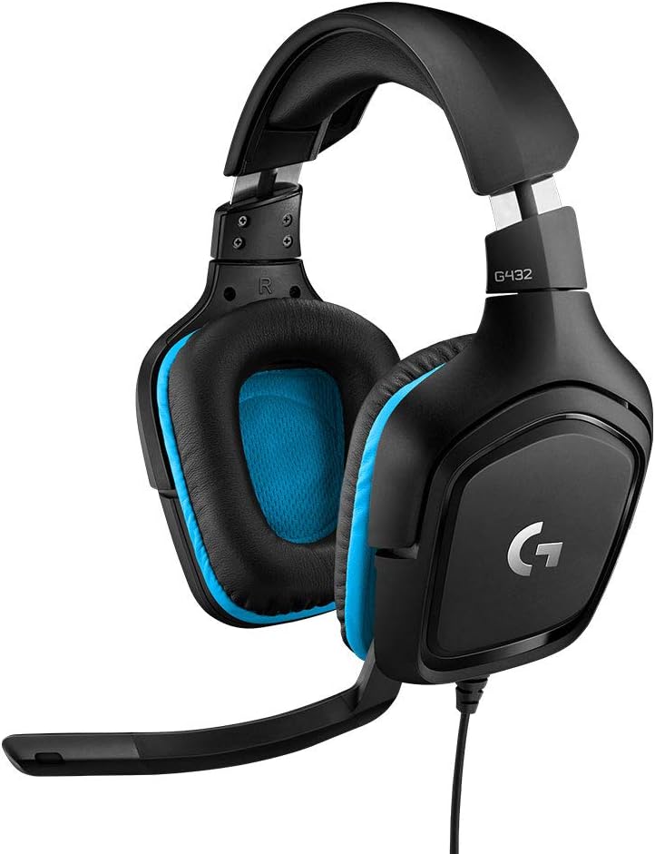 Logitech G432 Auriculares para juegos con cable, sonido envolvente...