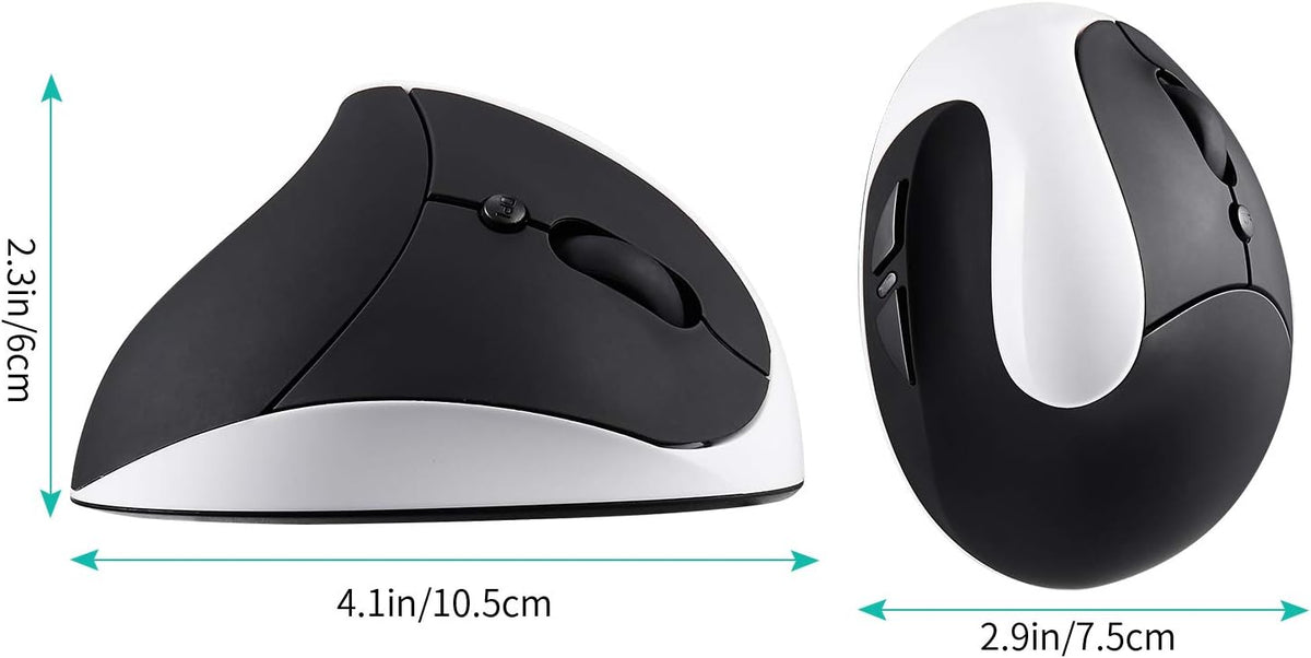 AURTEC Ratón vertical, recargable 2.4G inalámbrico ergonómico con r...